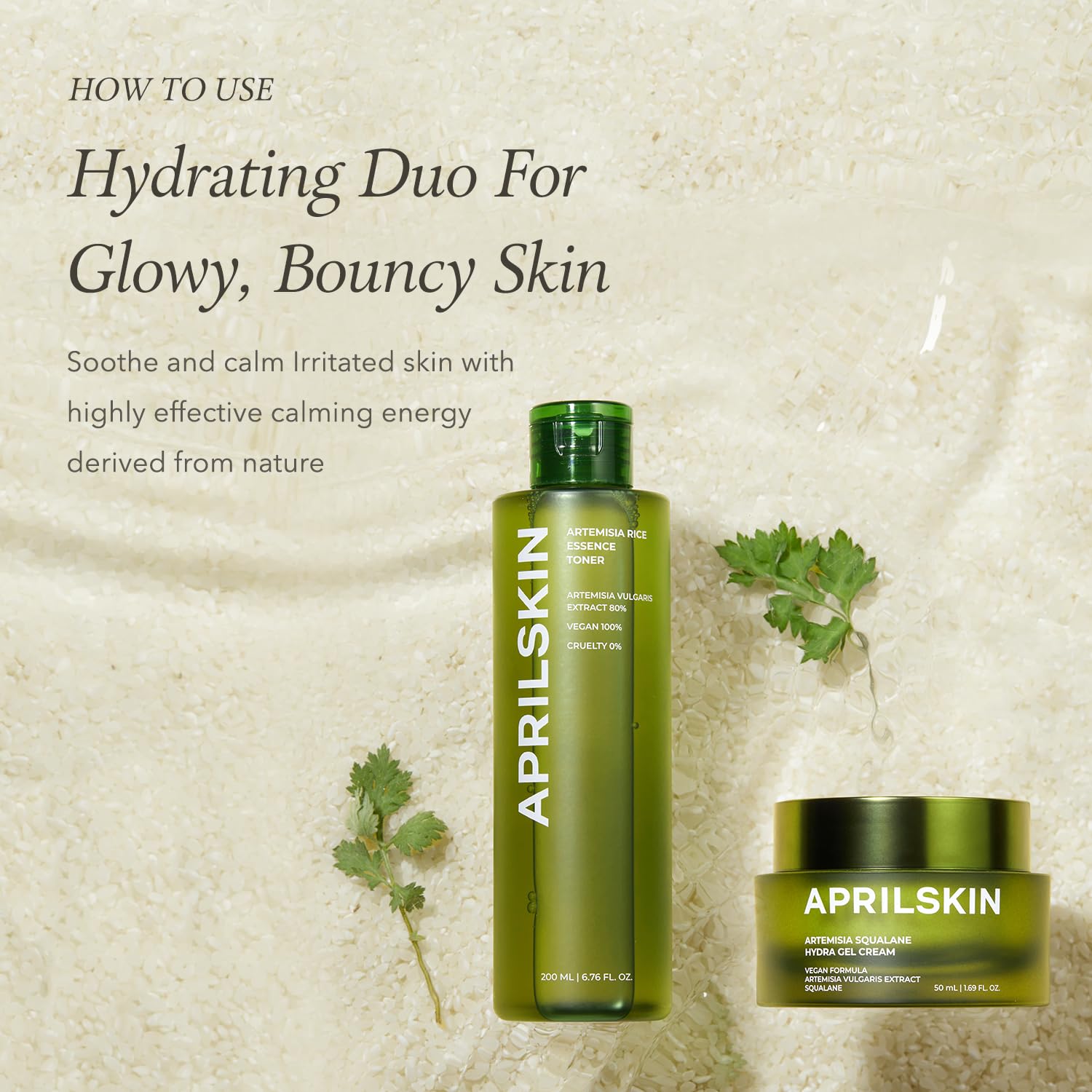 APRILSKIN Artemisia Toner: gotitas de muestra para probar la fórmula.
