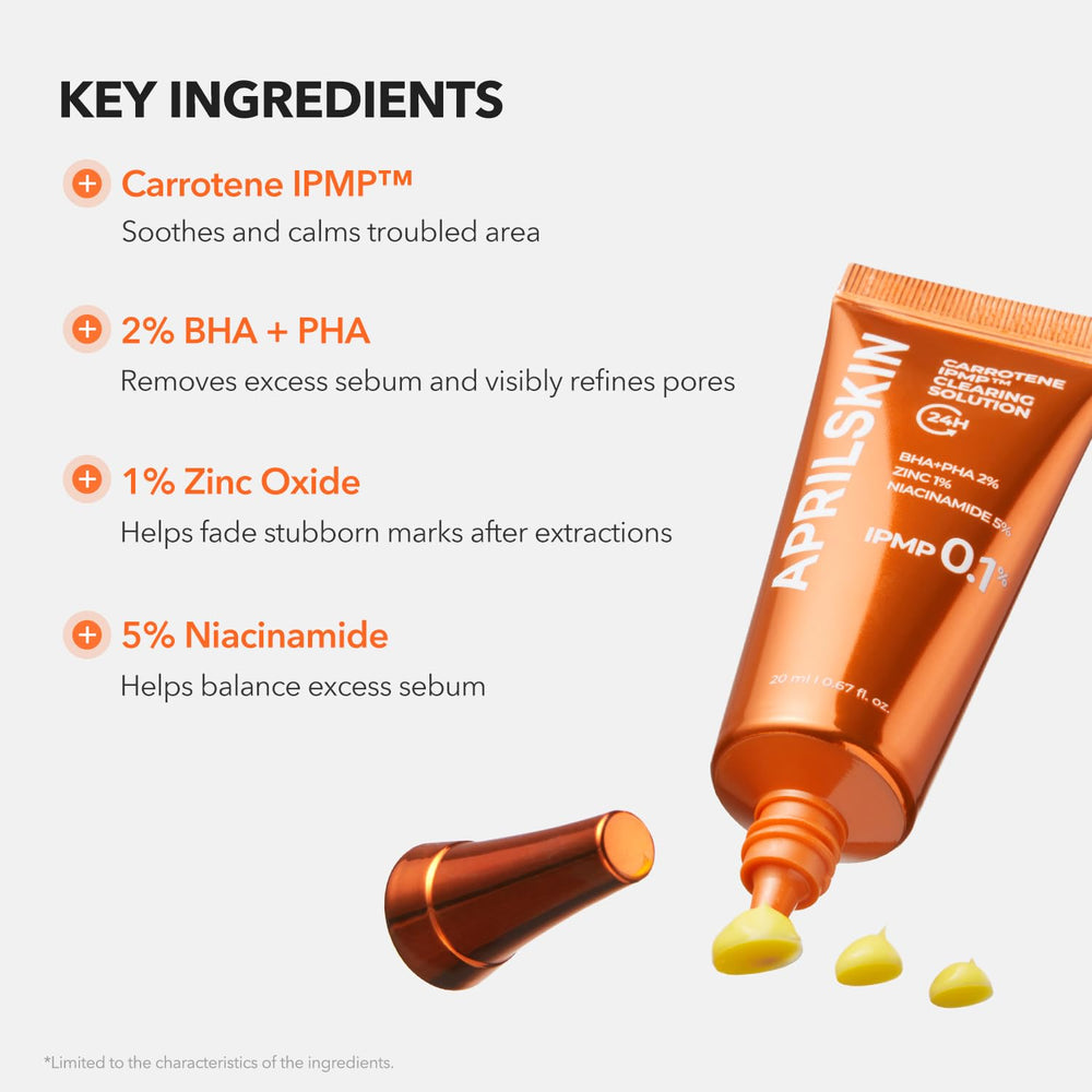 Etiqueta clara y envase limpio de APRILSKIN Carrotene IPMP