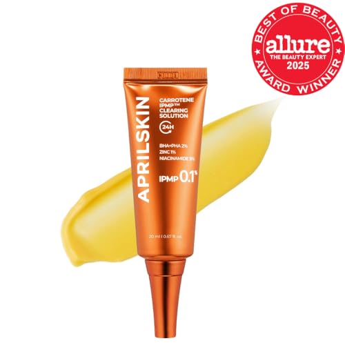 Gota de APRILSKIN Carrotene IPMP en piel para alivio localizado