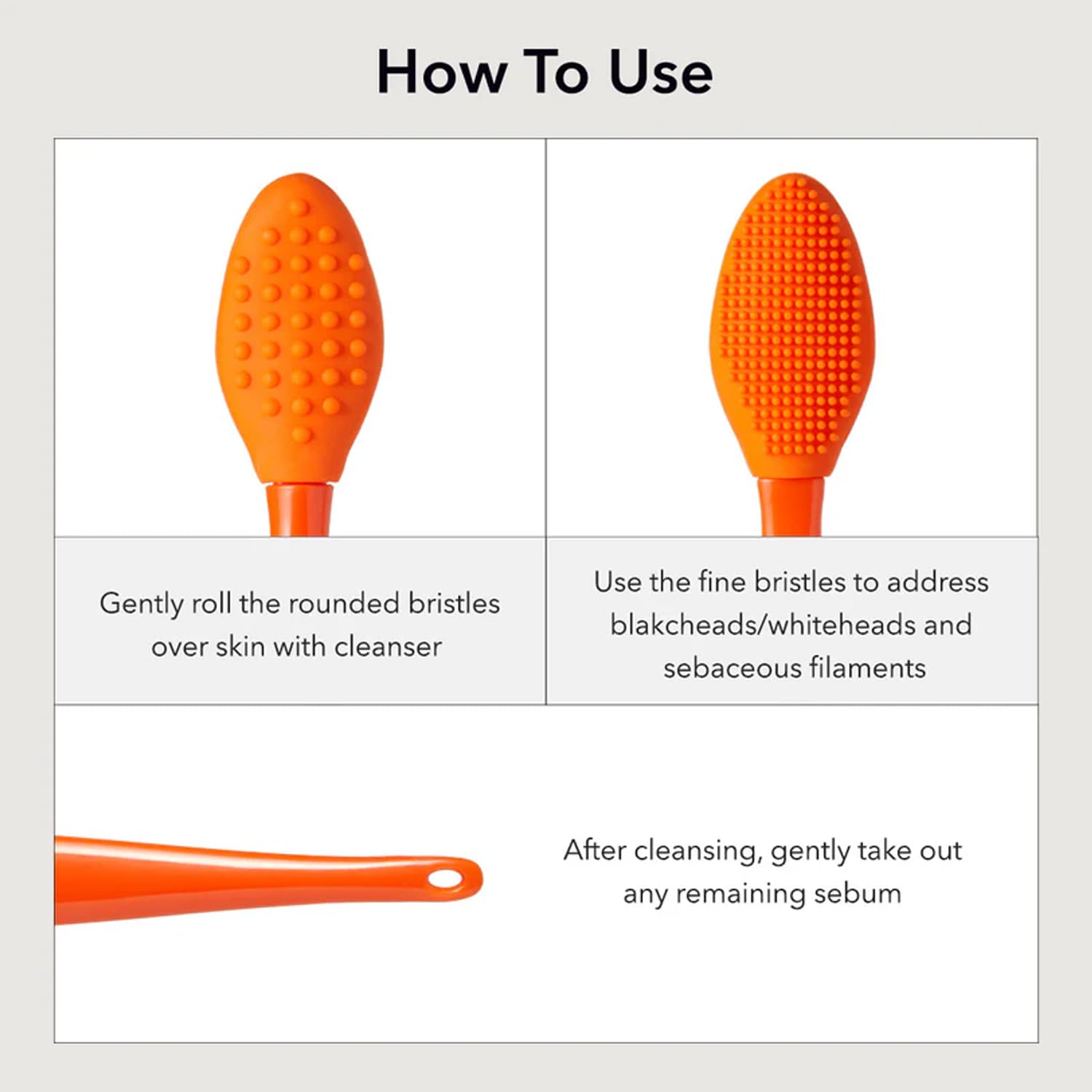APRILSKIN gentle exfoliation with soft silicone reaches nose and chin without harsh scrubbing.