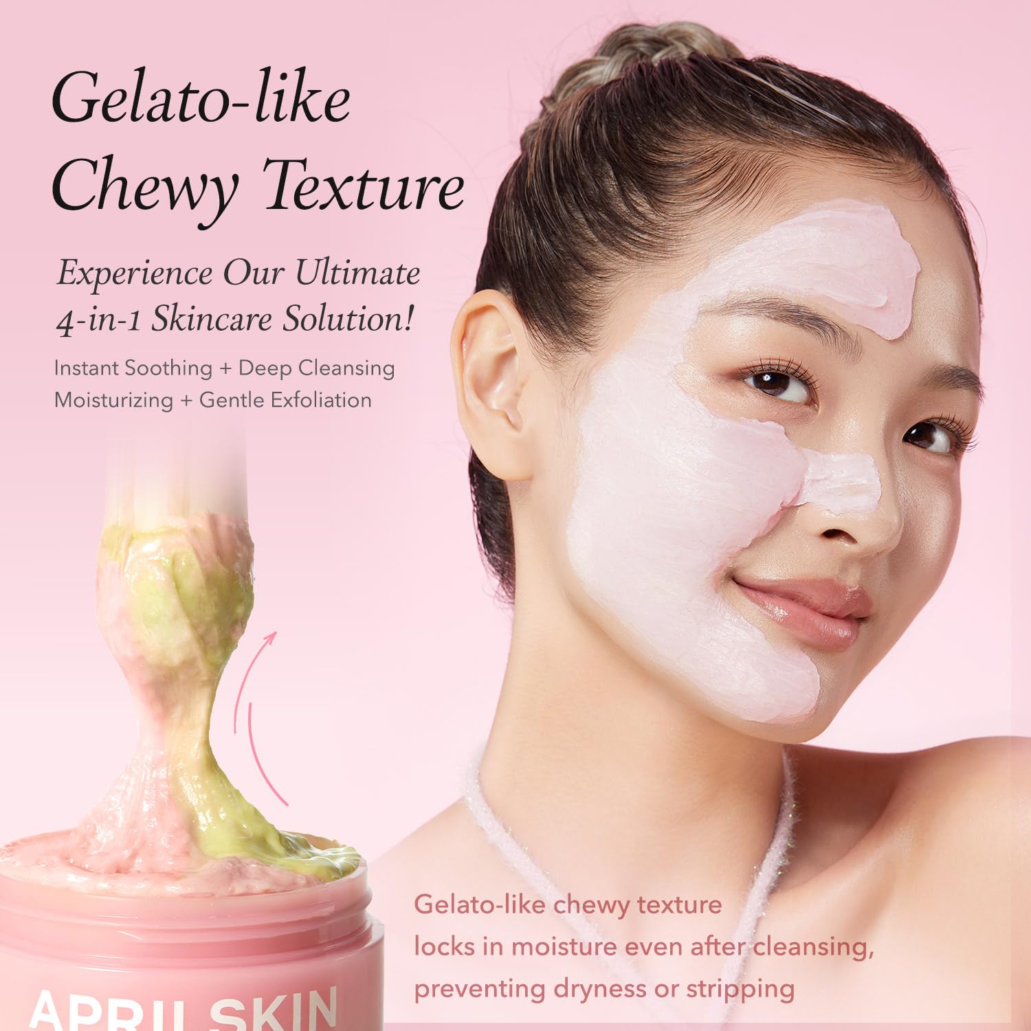 APRILSKIN Pink Aloe: textura gelato que se adhiere a poros
