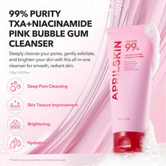 APRILSKIN TXA Niacinamida, botella con ingredientes clave para brillo y uniformidad