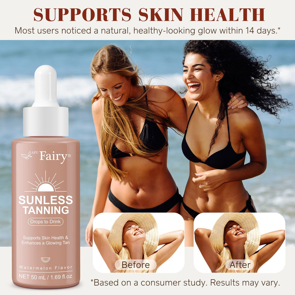 APU.FAIRY uso diario en agua o batidos para bronceado gradual.