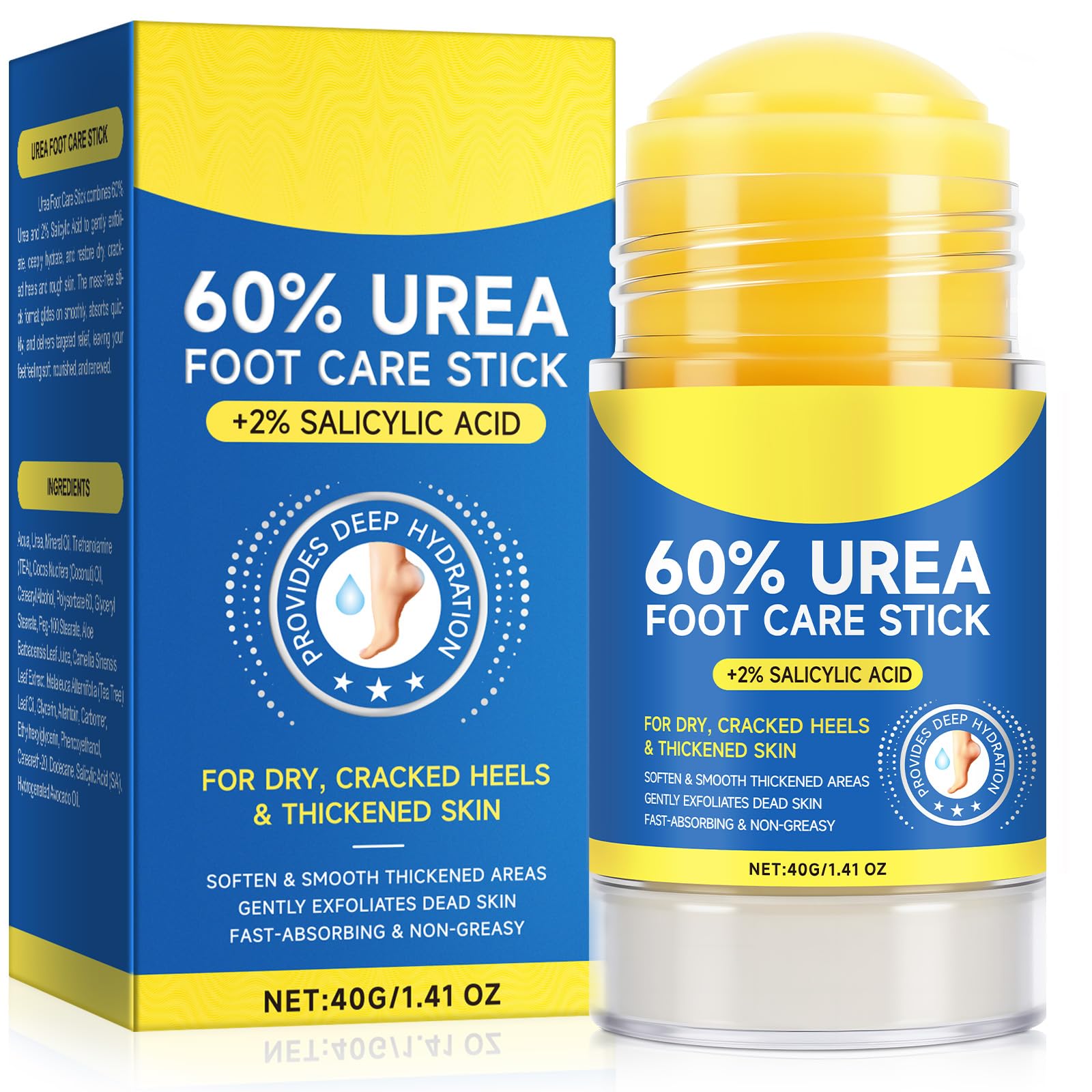 APUUFYQC Urea Cream Stick packaging highlights a premium foot care solution for dry skin.