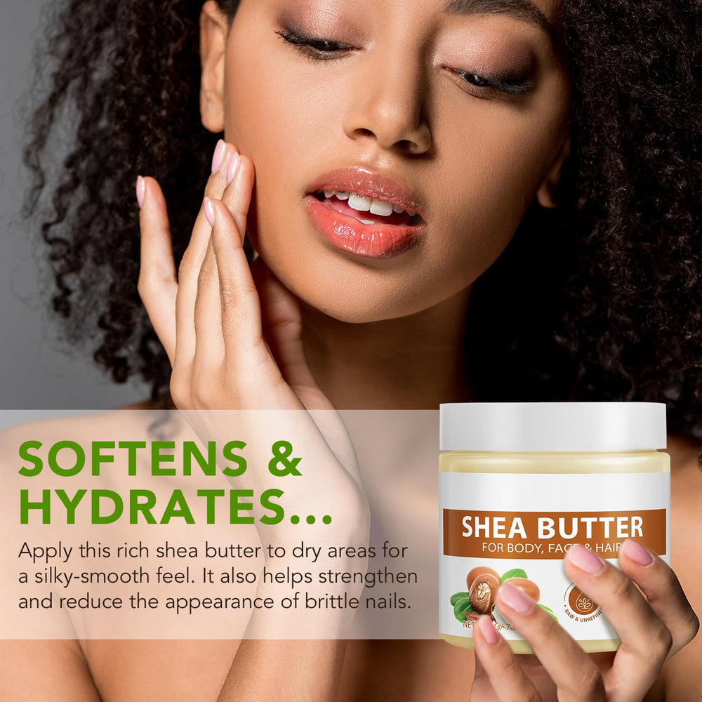 APUUFYQC cuidado de piel y cabello con manteca karité para suavidad.