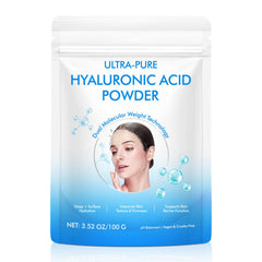 APUUFYQC polvo de ácido hialurónico para rostro, hidratación superficial