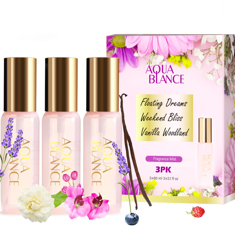 AQUA BLANCE Vanilla Woodland bottle for everyday elegance and warmth