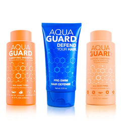AQUA GUARD Pre-Swim Cream barrier locks in moisture and blocks chlorine.