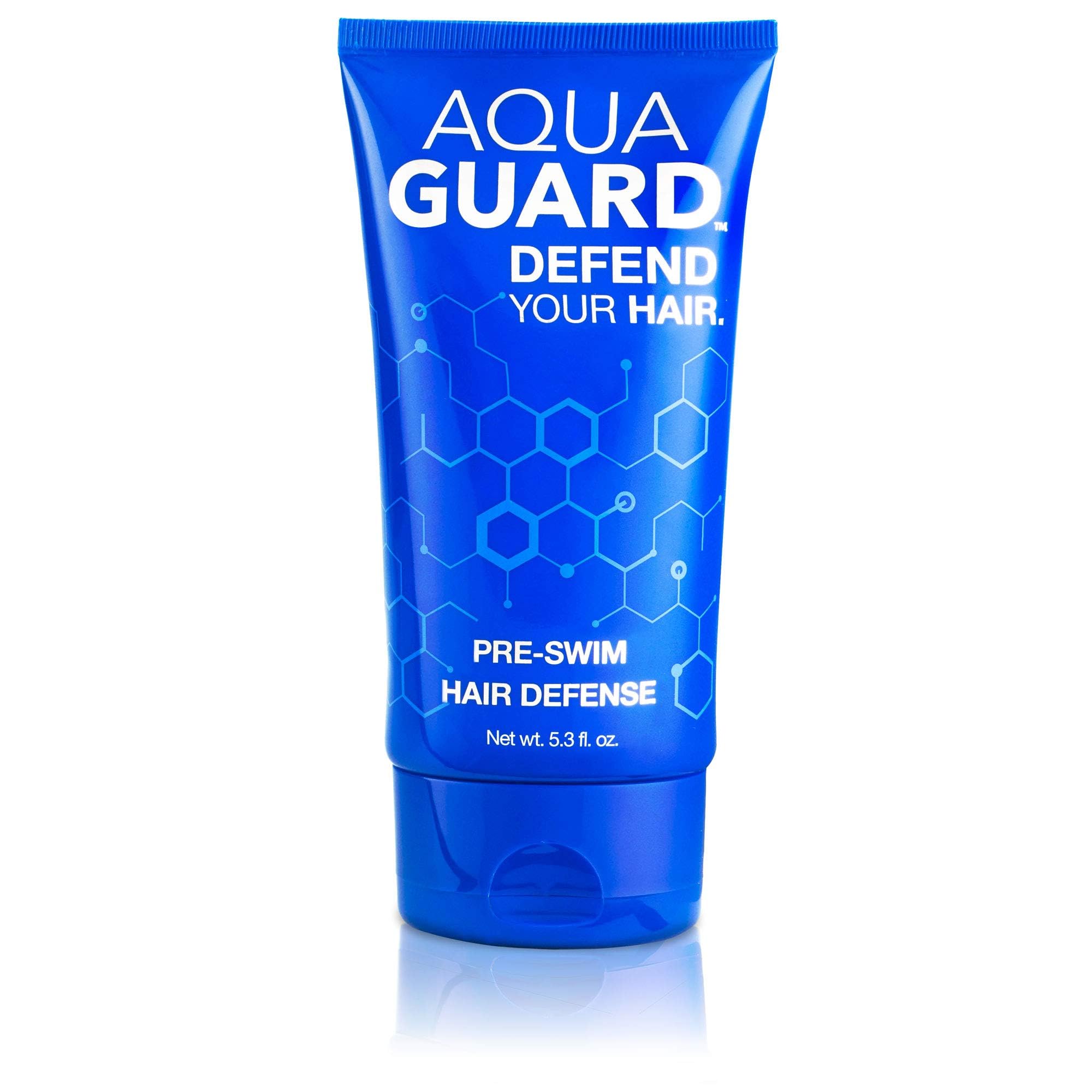 AQUA GUARD pre-swim hair defense bottle pour shields hair from chlorine before swimming.