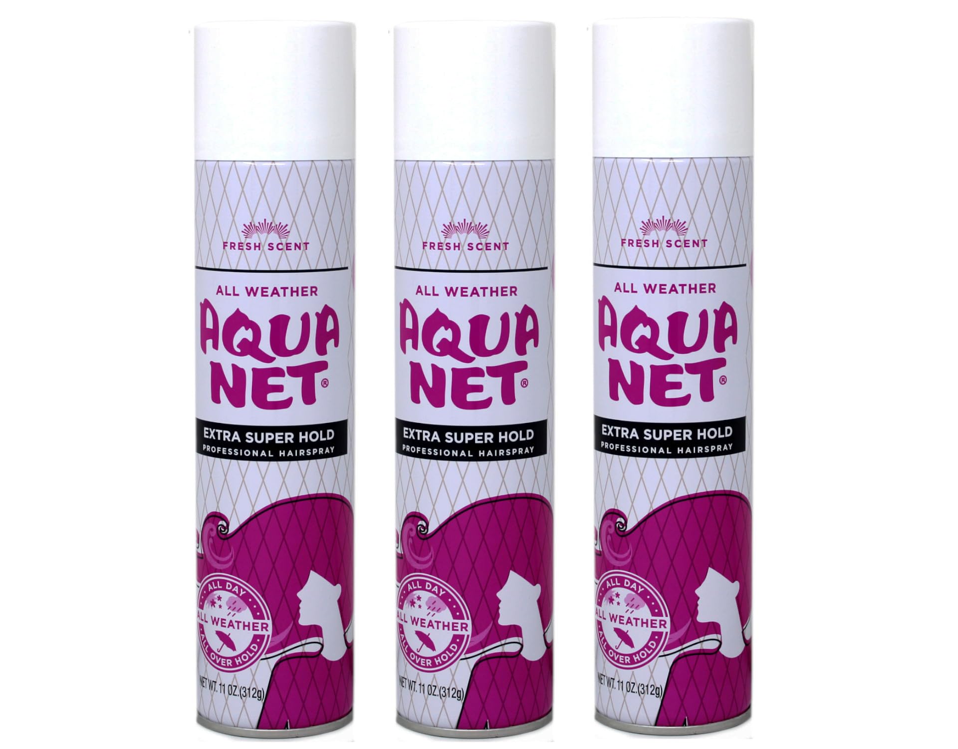 Aqua Net Profesional laca con fijación extra para peinados duraderos.