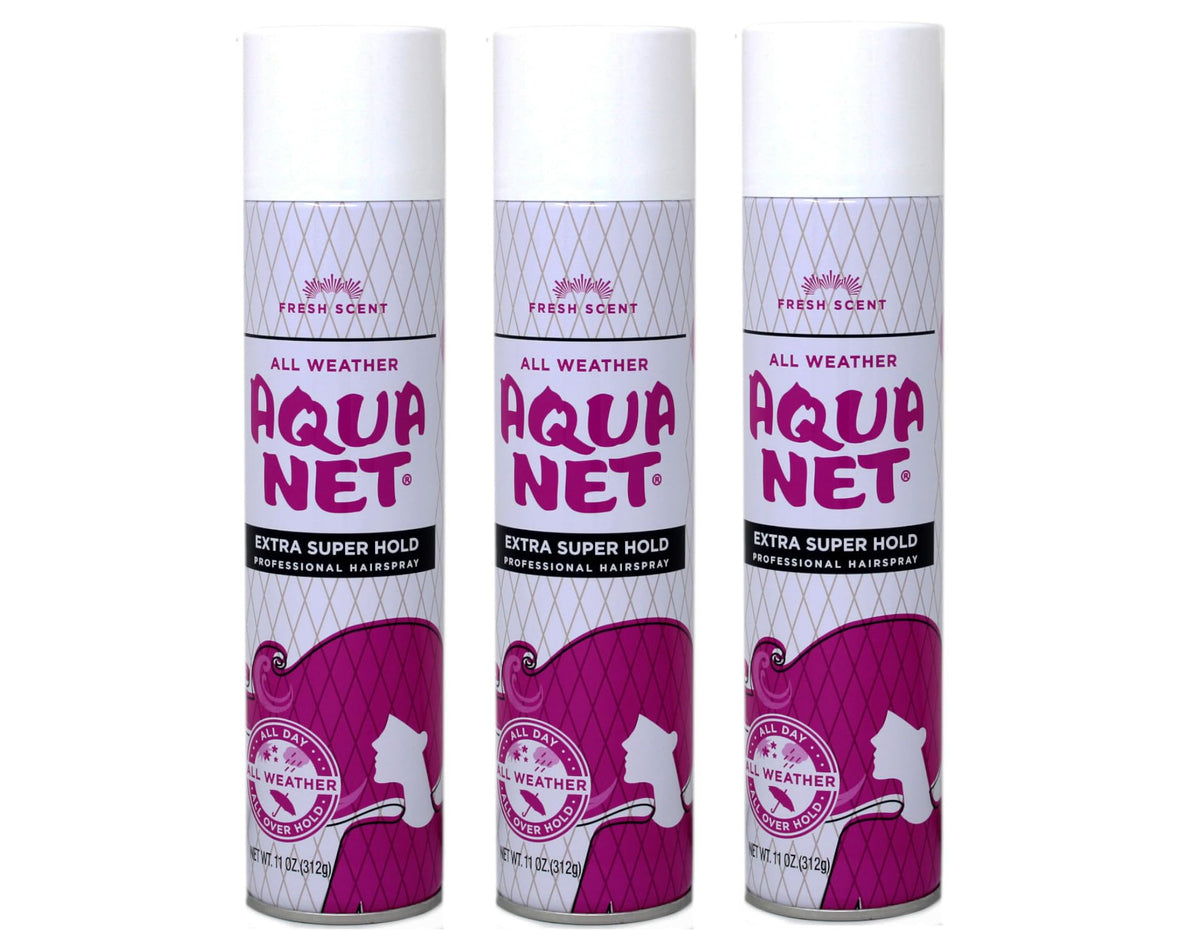 Aqua Net Profesional laca con fijación extra para peinados duraderos.