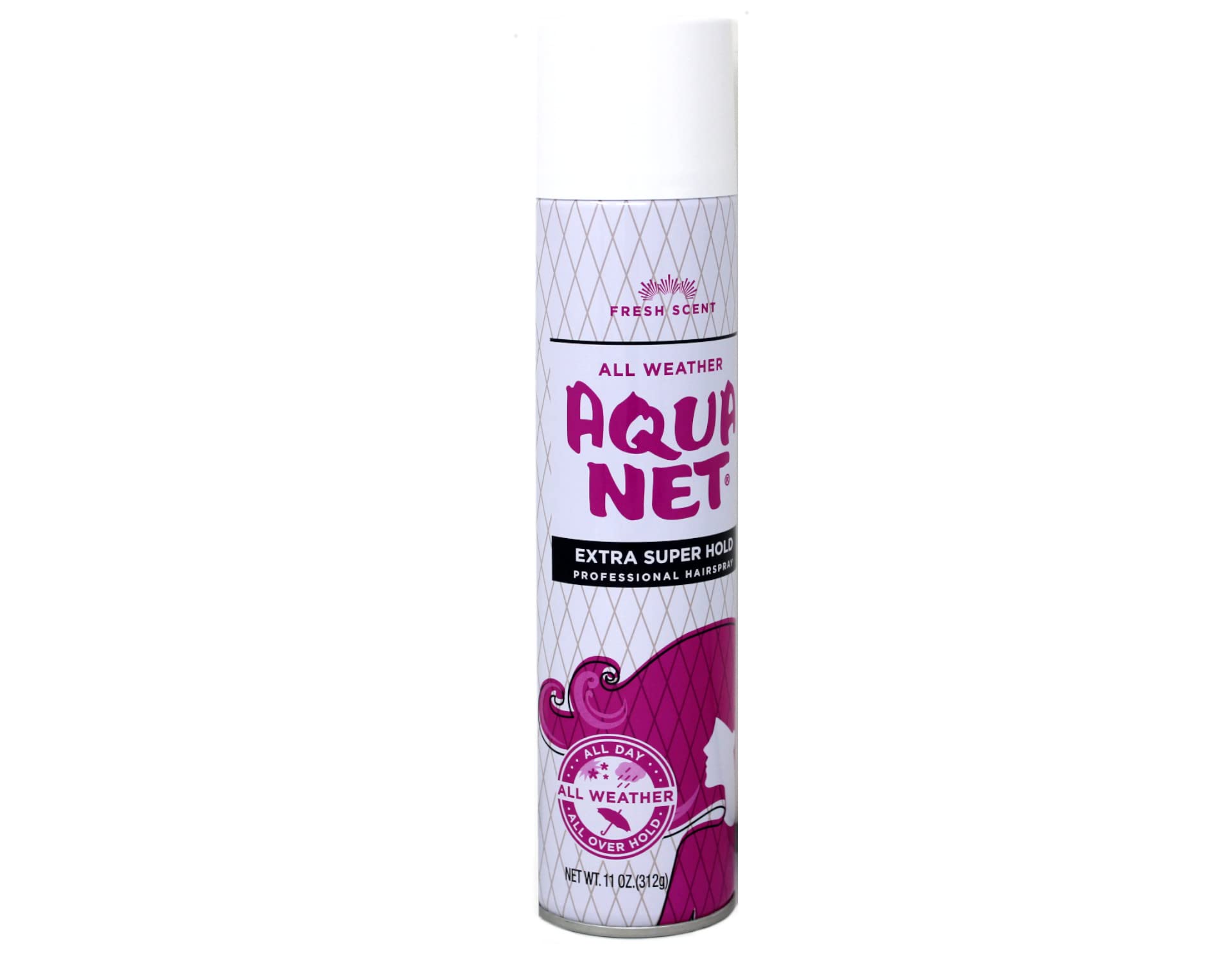 Aqua Net Profesional laca sin fragancia para uso discreto.