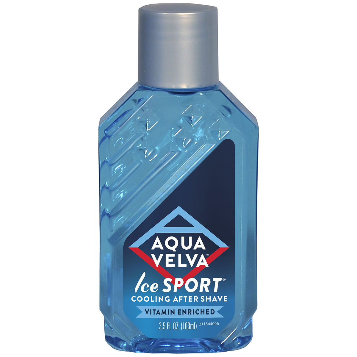 Aqua Velva Ice Sport bottle highlights a classic masculine scent for daily freshness and confidence.