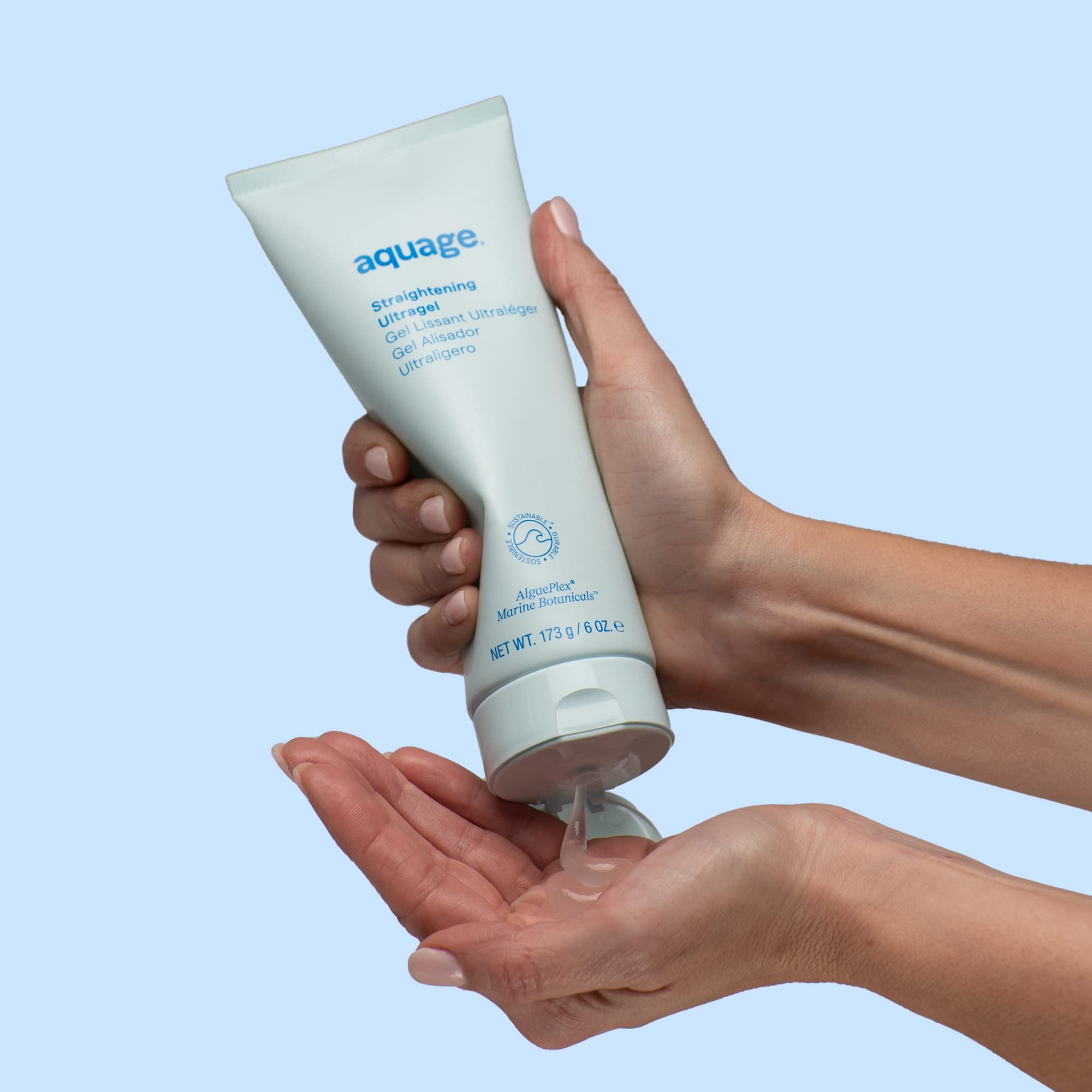 Aquage AlgaePlex marine botanicals label emphasizing nourishing ingredients.