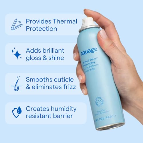 Aquage Beyond Shine fine-mist-spray delivers light gloss and smooth texture.