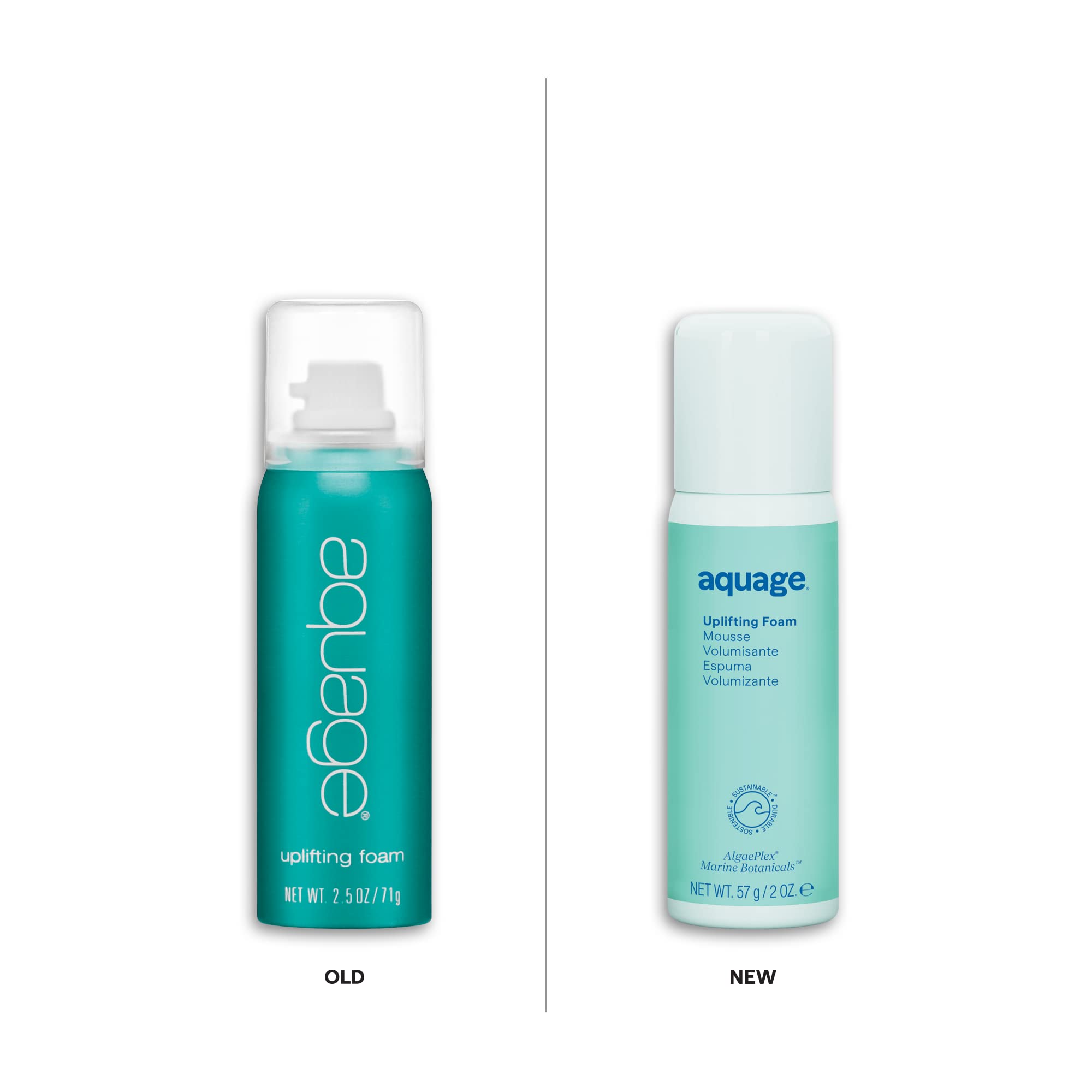 Aplicación de Aquage Espuma Elevadora en cabello húmedo para definición suave.