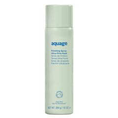 Aquage Finishing Spray ultra-fine mist for lasting hold and shine.