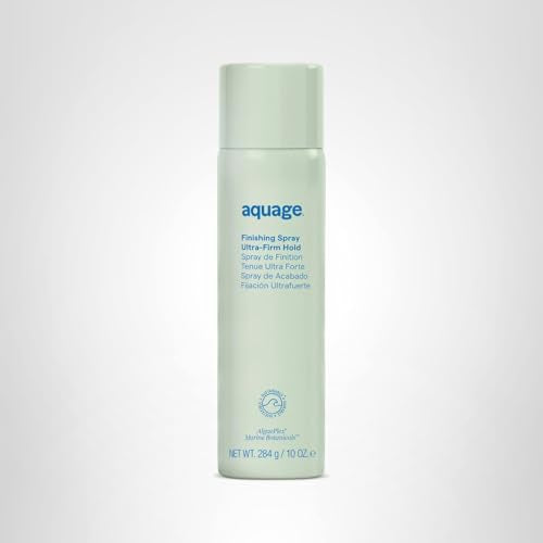 Aquage Finishing Spray shine boost on styled hair.