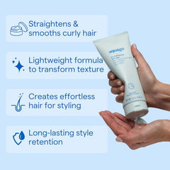 Aquage Straightening Ultragel bottle side view highlighting compact packaging for travel.