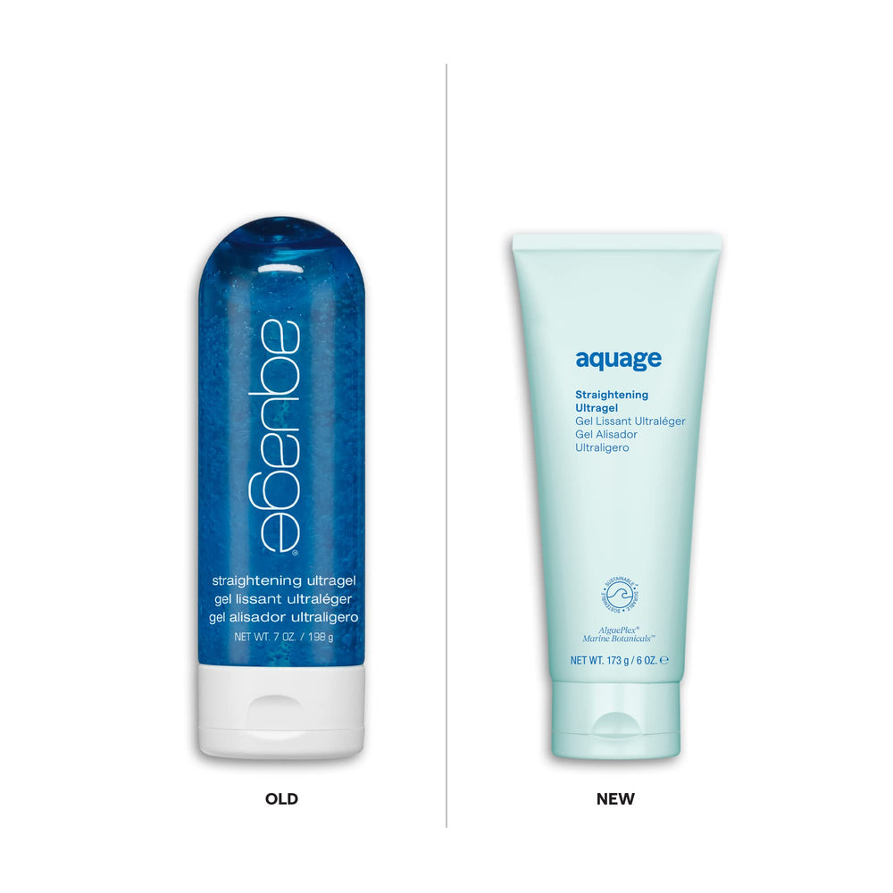 Aquage Straightening Ultragel being dispensed, ready for quick, controlled application.