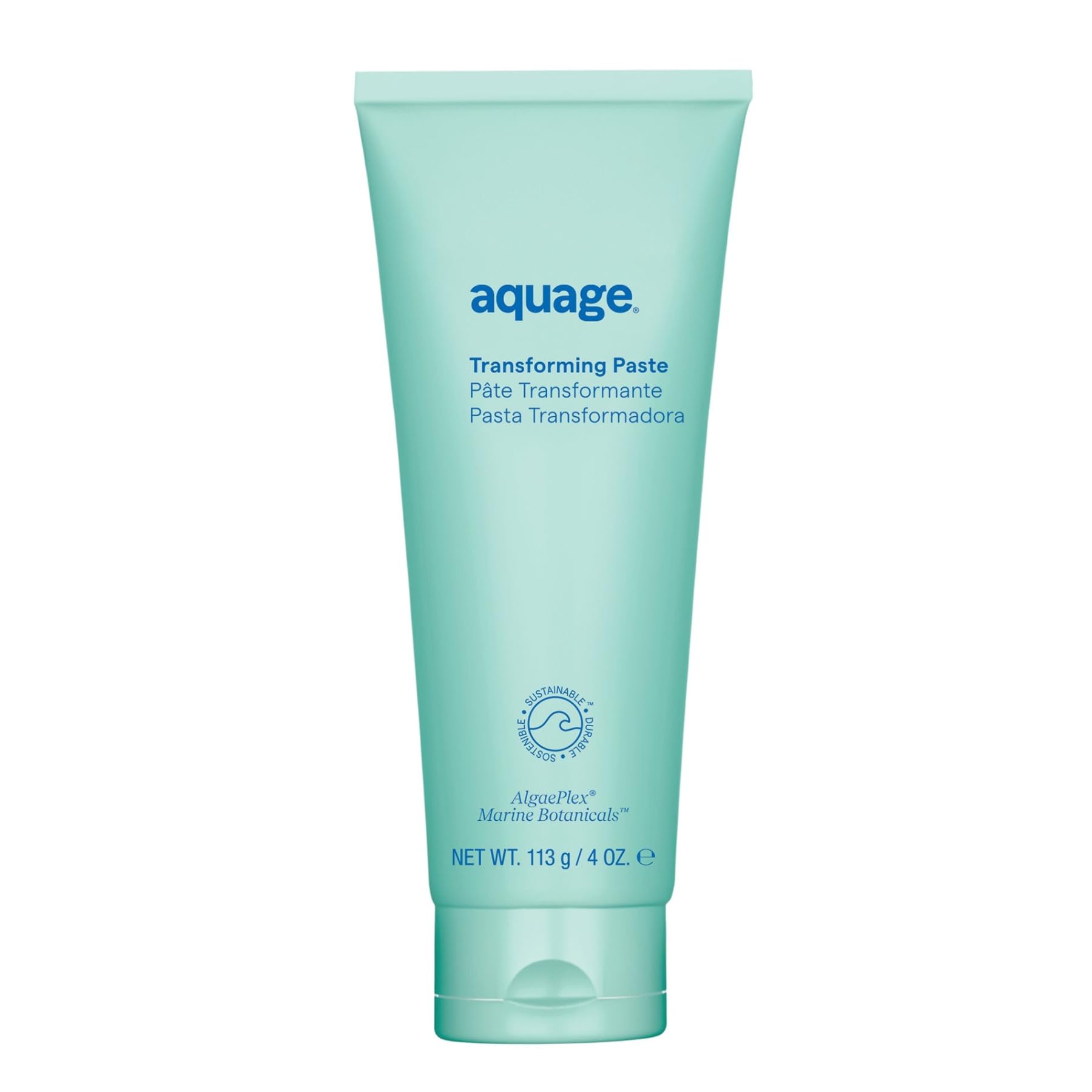 AQUAGE Transforming Paste front view for versatile, non-greasy hold.