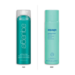 Aquage Uplifting Foam applied to wet hair for root lift
