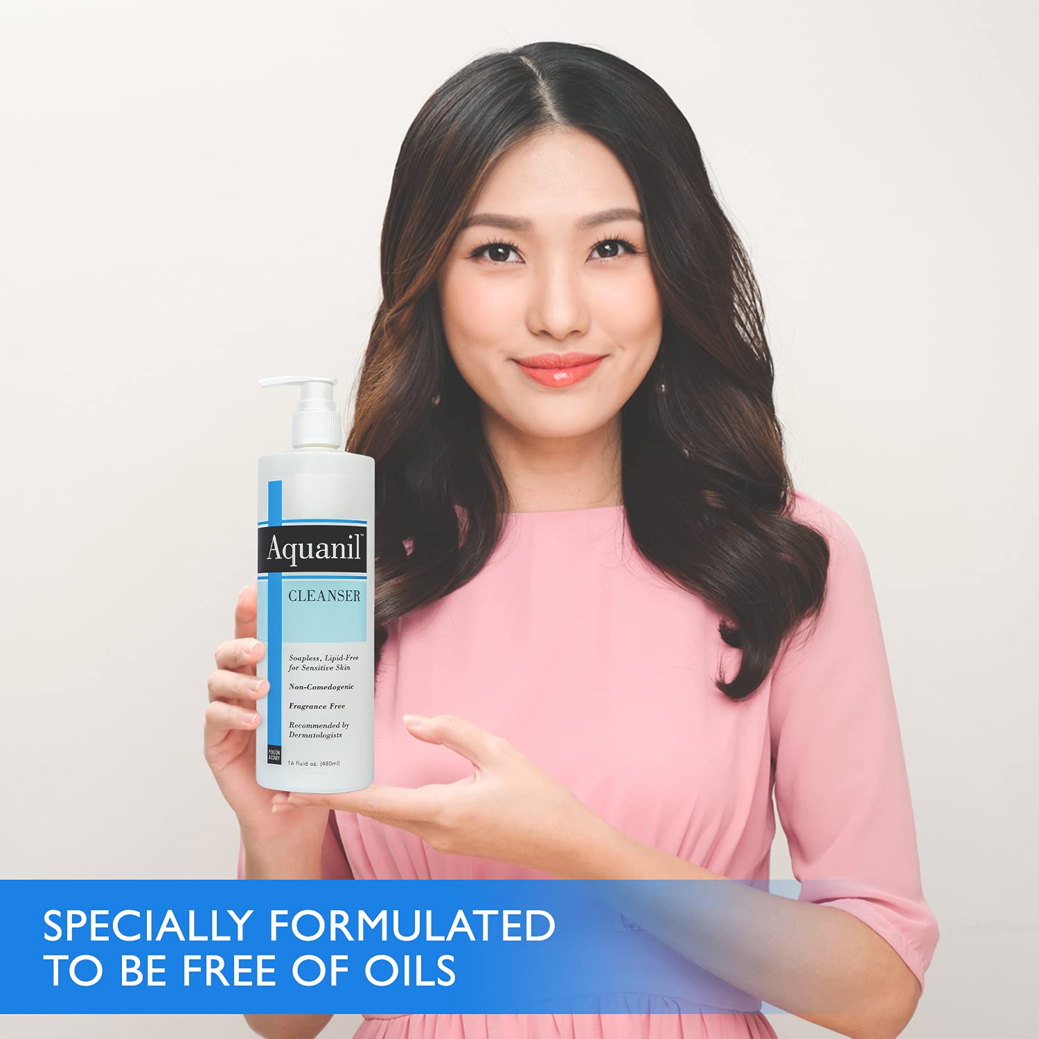 Aquanil Lotion, uso sin agua para limpieza rápida del cuerpo.