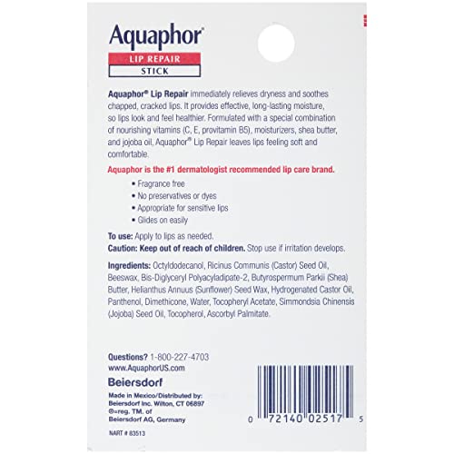 Hidratación de larga duración con Aquaphor para labios sanos