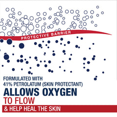 Hands applying Aquaphor Healing Ointment to dry skin.