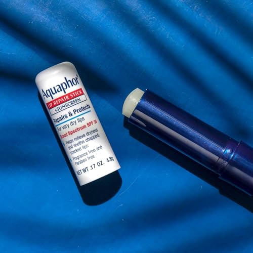 Aquaphor lip repair stick offers long-lasting hydration between applications.