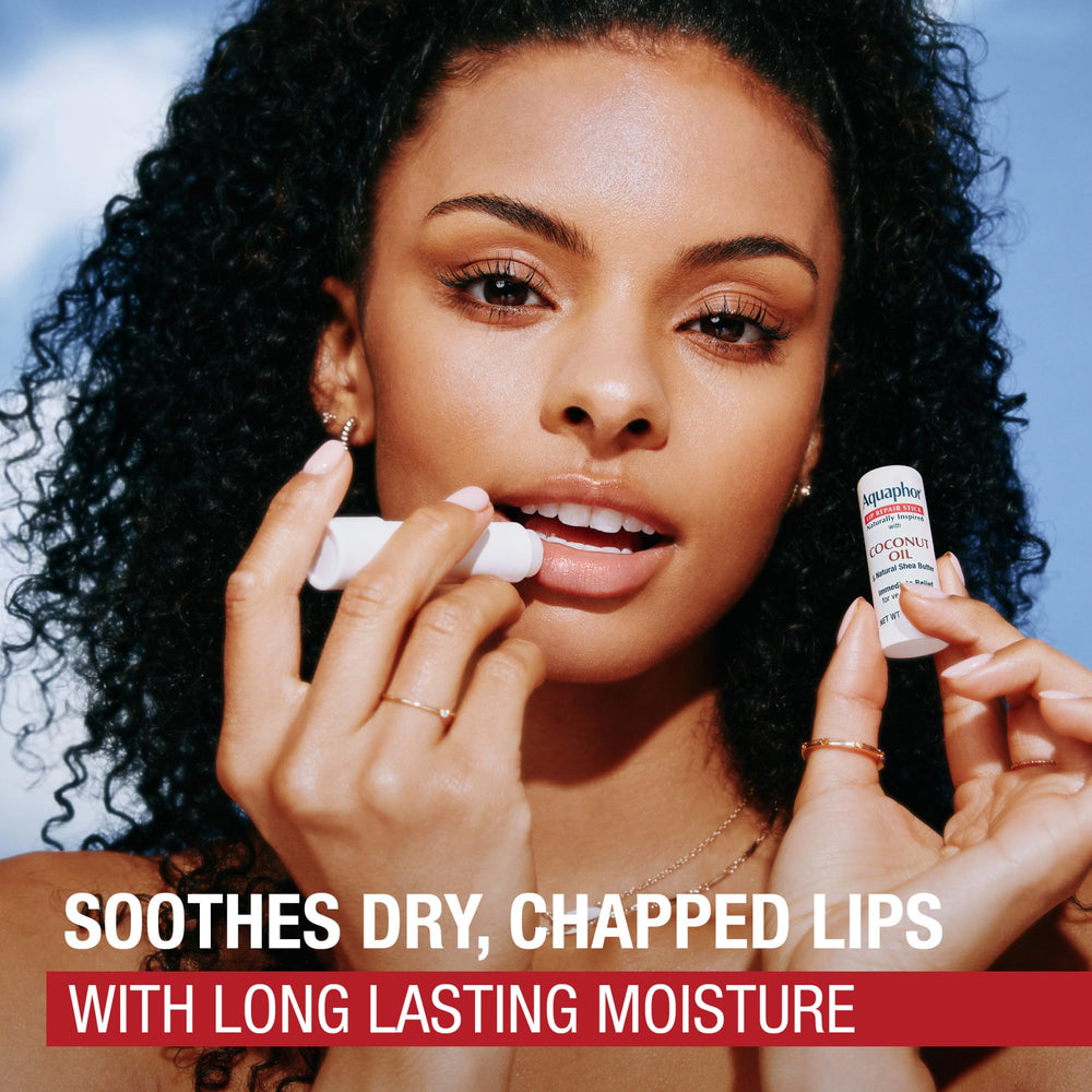Aquaphor Lip Repair Stick protects lips in windy, dry conditions.