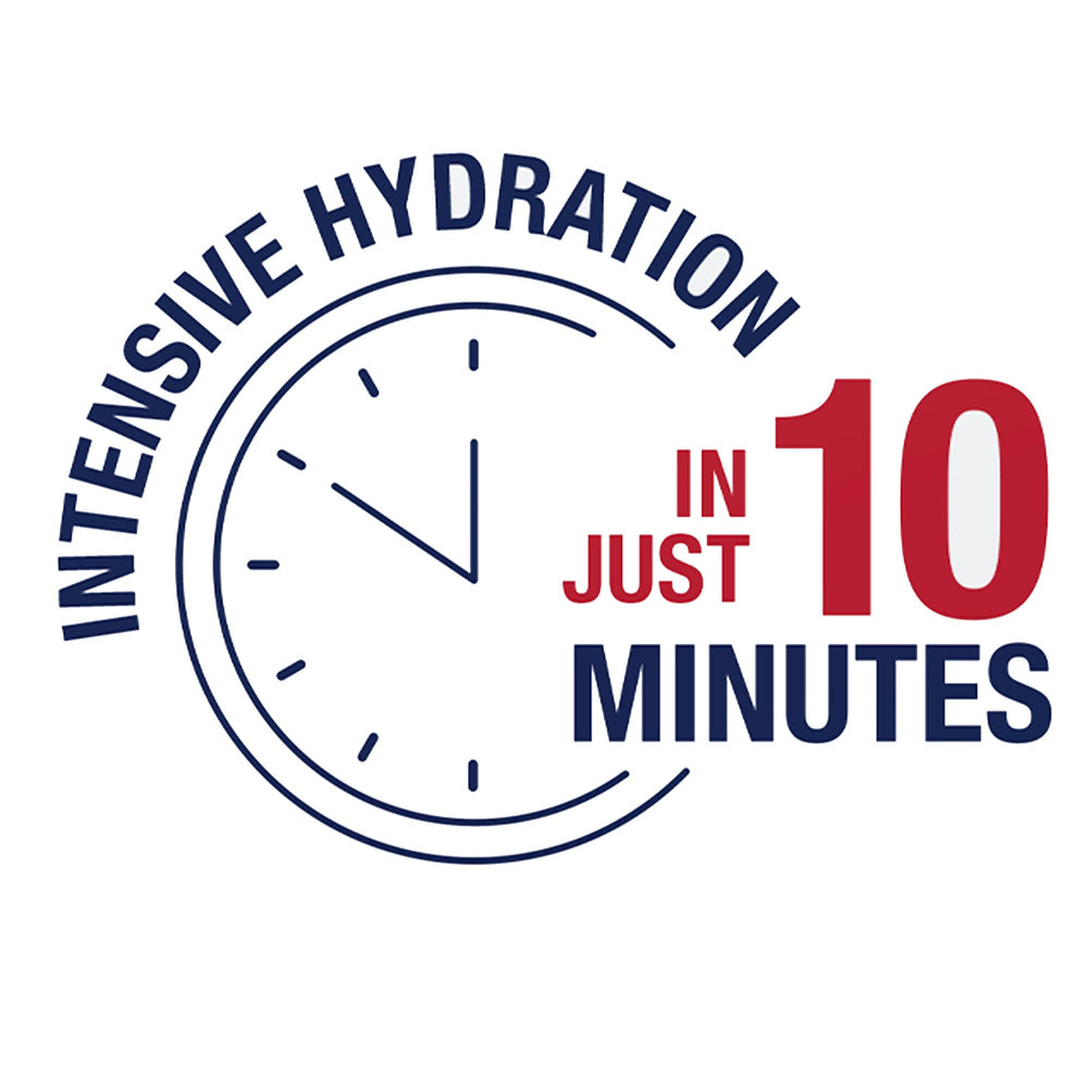 Aquaphor foot masks on feet show a 10-minute hydration session.