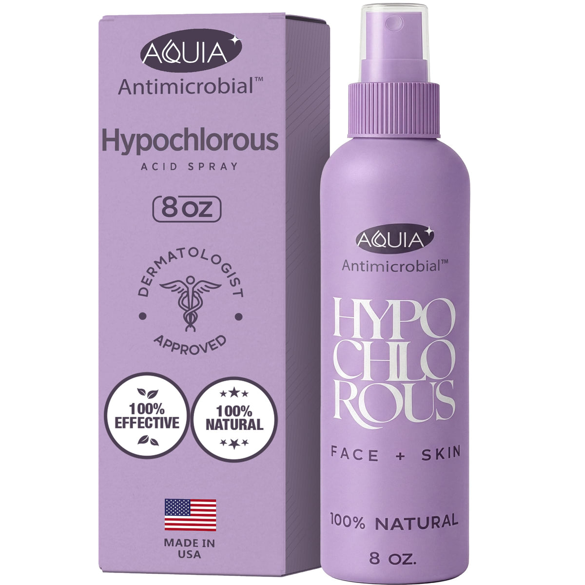 Aquia spray hipocloroso para rostro, limpieza suave y refrescante