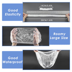 Aquior capucha ducha transparente con alta elasticidad para ajuste cómodo