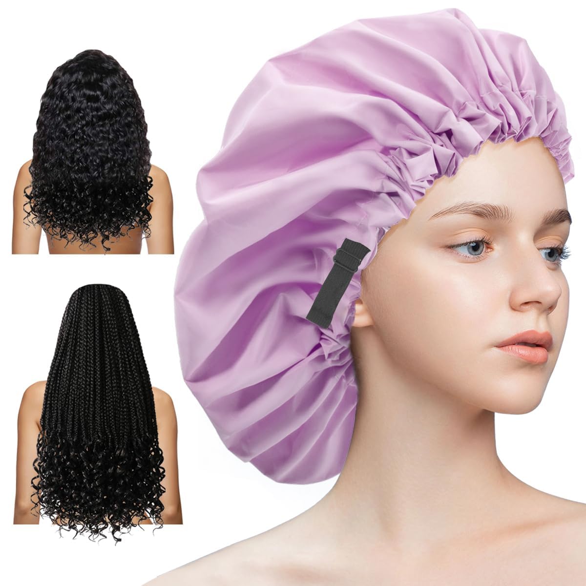Gorro Aquior ajustable para ducha con ajuste cómodo