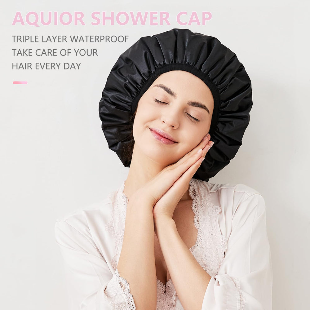 Gorro Aquior con ajuste elástico cómodo para cabezas grandes y cabello largo