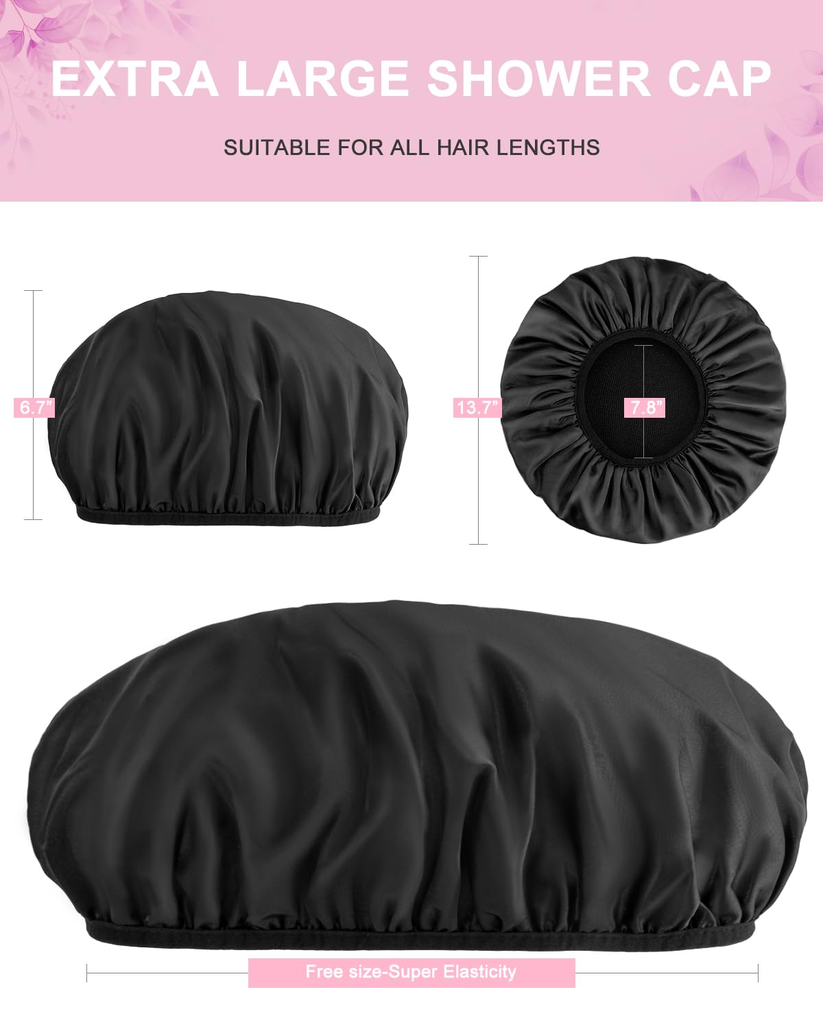 Gorro Aquior para cabello largo durante baño, cómodo y seguro