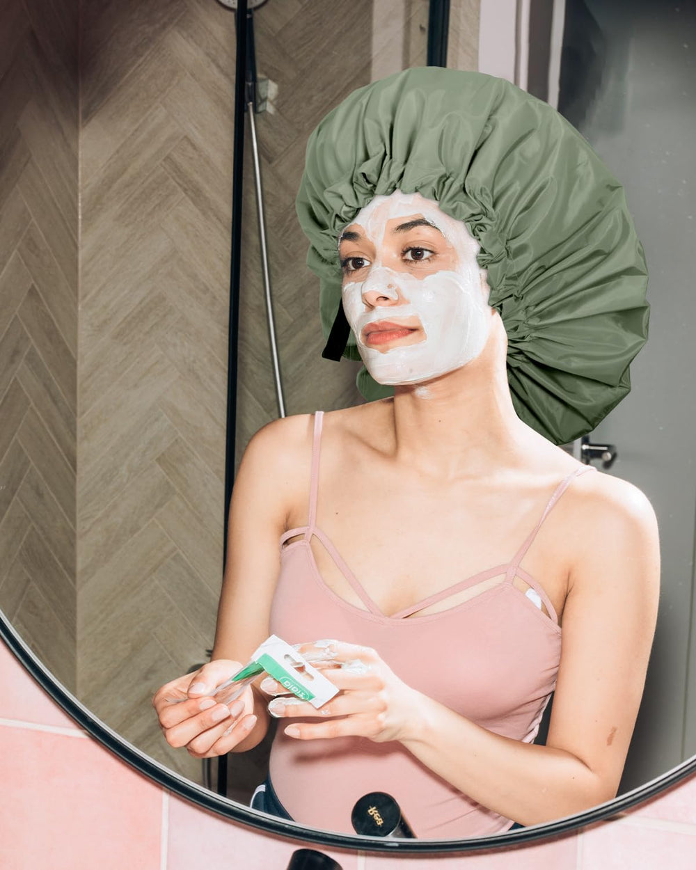 Aquior reusable shower cap is easy to clean and durable.