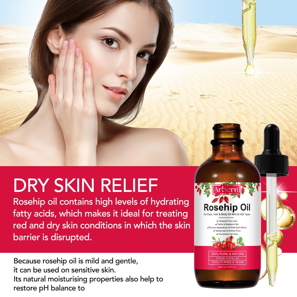 A r b c r n Rosehip oil for nails and cuticles conditioning.