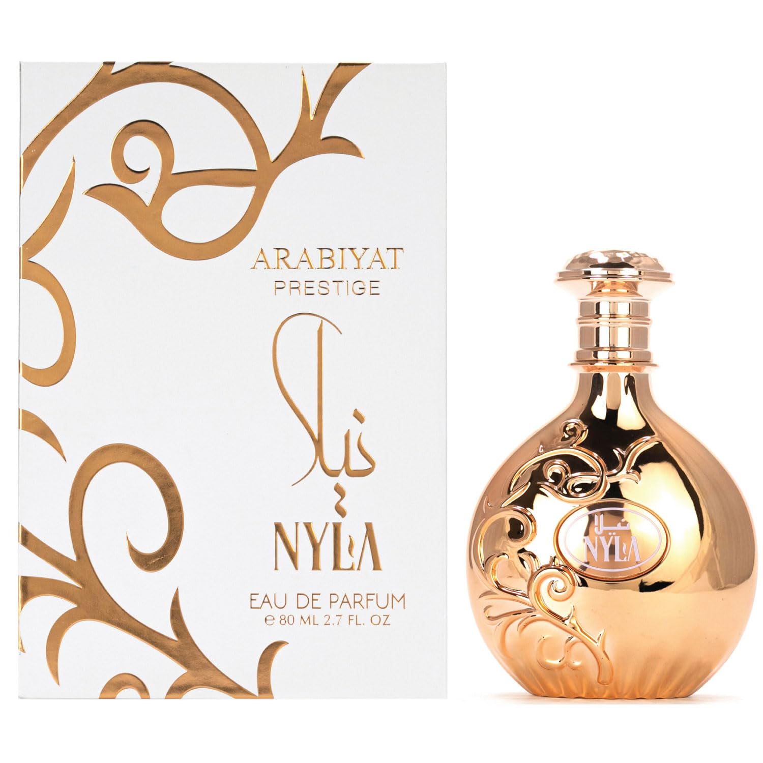 Arabiyat Nyla Eau de Parfum bottle front view for elegant daily wear.