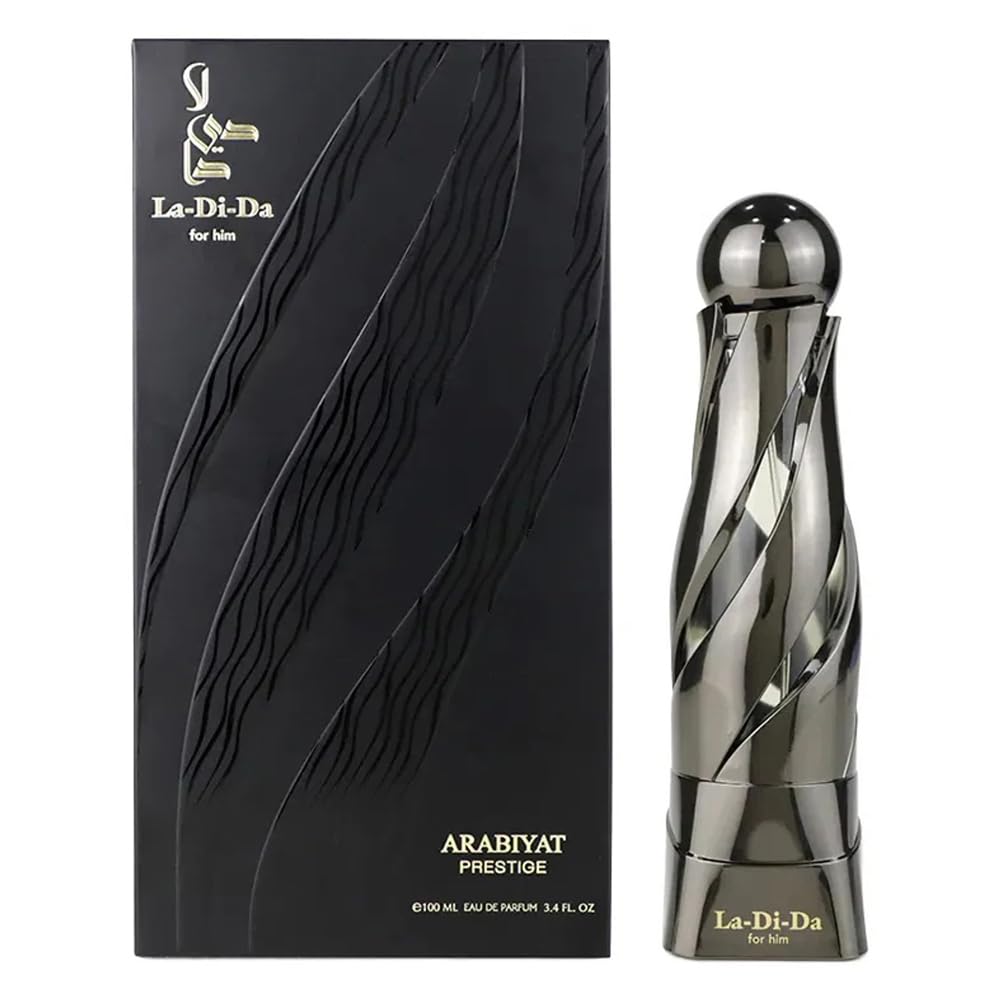 Arabiyat Prestige La Di Da For Him EDP bottle, sleek design for all-day confidence.