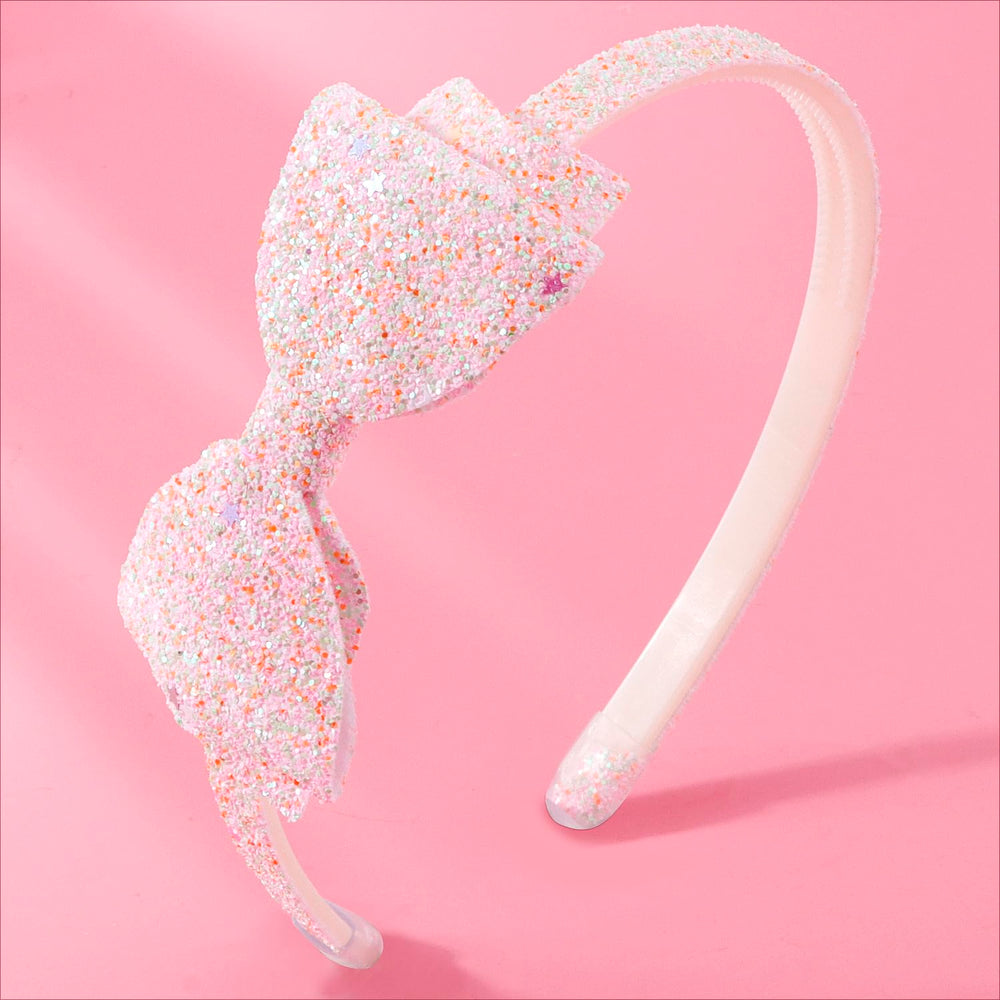 Diadema ARBEYOOU con lazo brillante, añade encanto a cualquier conjunto.