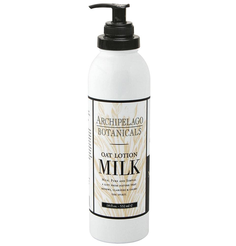 Archipelago Botanicals Oat Milk Lotion bottle delivers daily hydration.