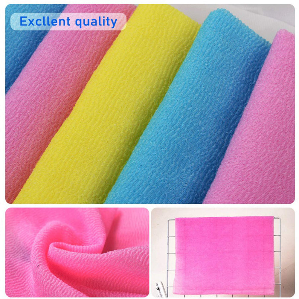 ARCH&M gift-ready exfoliating towel set in vibrant purple packaging.