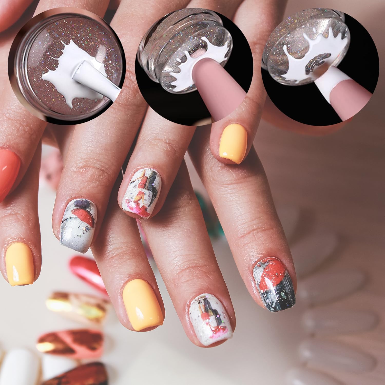Arcjunys French manicure kit unboxed for at-home nail art practice.