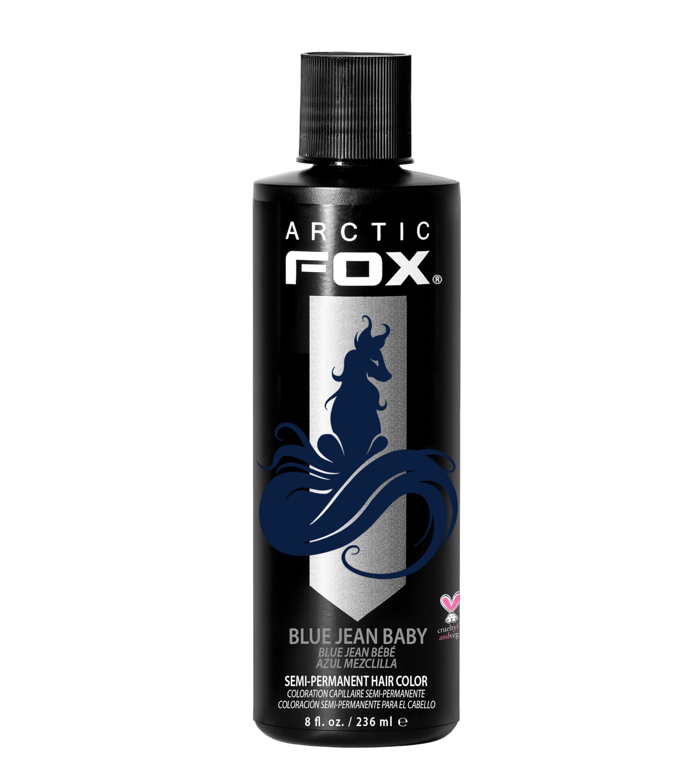 ARCTIC FOX Blue Jean Baby bottle ready for vibrant color application and long-lasting results.