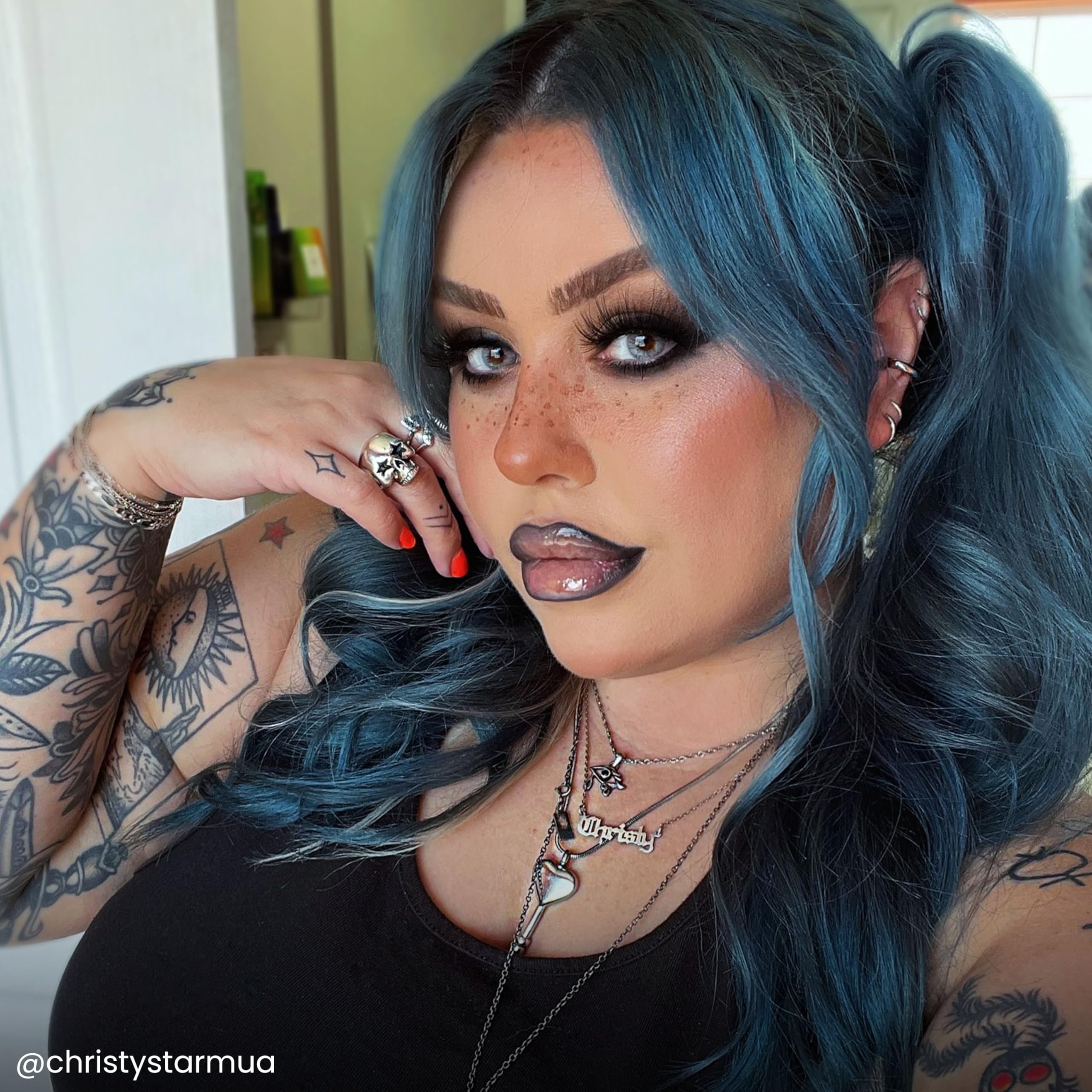 ARCTIC FOX Blue Jean Baby after color looks soft and vibrant on hair.
