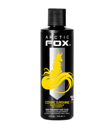 ARCTIC FOX Cosmic Sunshine bottle front, ready to plan a vibrant yellow look