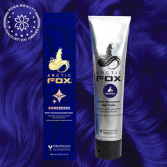Arctic Fox Midnight Blue swatches displaying vibrant blue with purple undertones.