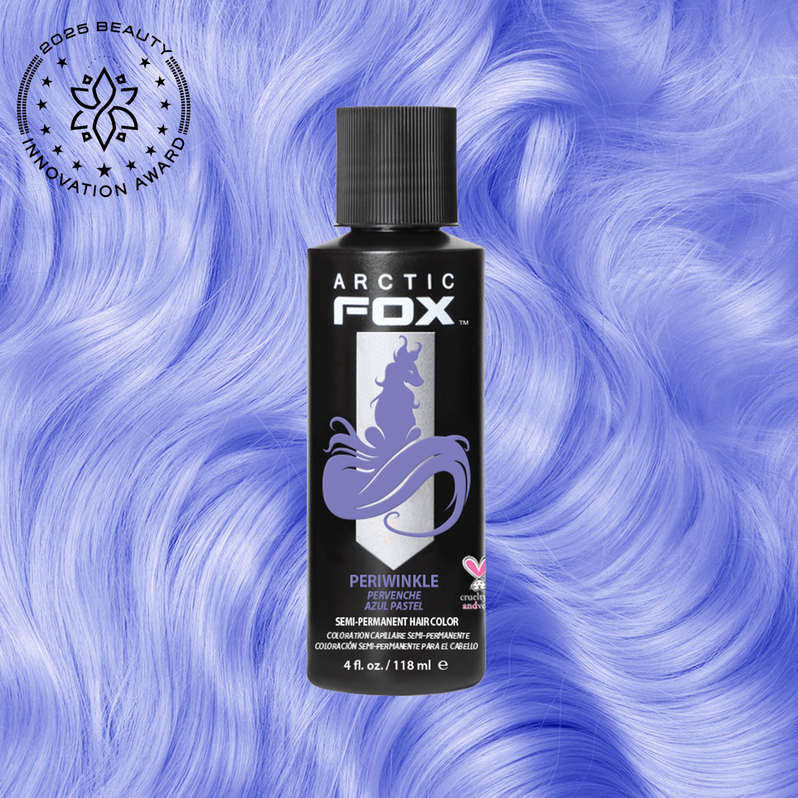 ARCTIC FOX Periwinkle dye pour showing smooth application